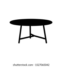 Farmhouse Dairy Table Round Shape Vector Icon Design