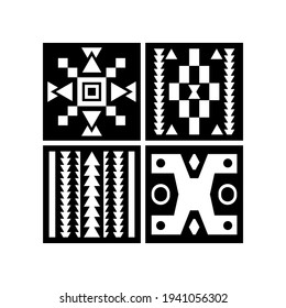 Farmhouse decor pattern design vector. Illustration of tribal pattern template element background