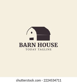 farmhouse farm and barn logo vector icon symbol design illustration