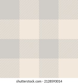 Farmhouse grey seamless plaid vector pattern. Gingham baby color checker background. Woven tweed all over print. 