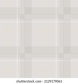 Farmhouse grey seamless plaid vector pattern. Gingham baby color checker background. Woven tweed all over print. 