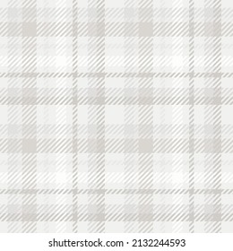 Farmhouse grey seamless plaid vector pattern. Gingham baby color checker background. Woven tweed all over print. 