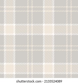 Farmhouse grey seamless plaid vector pattern. Gingham baby color checker background. Woven tweed all over print. 