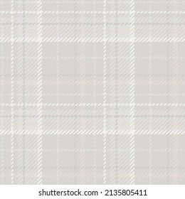 Farmhouse grey seamless plaid vector pattern. Gingham baby color checker background. Woven tweed all over print. 