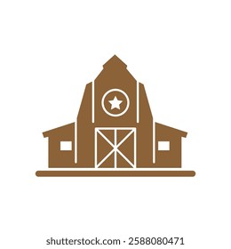 Farmhouse icon logo design template isolated illustration