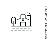 Farmhouse icon. Simple farmhouse icon for social media, app, and web design. Vector illustration.