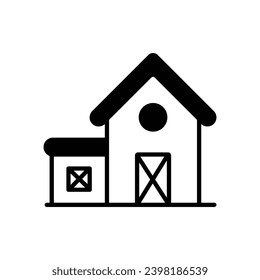 icono de casa de campo con ilustración de material vectorial de fondo blanco