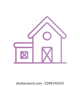 icono de casa de campo con ilustración de material vectorial de fondo blanco