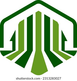Farmhouse modern logo concept. Barn minimalis icon vector.