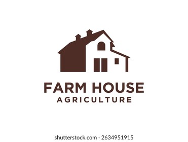 Projeto de ilustração de casa de fazenda e casa de fazenda, casa de fazenda e casa de fazenda logotipo ícone vetor símbolo vetor vetor