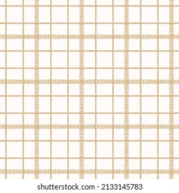 Farmhouse seamless check vector pattern. Gingham baby color checker background. Woven tweed all over print. 