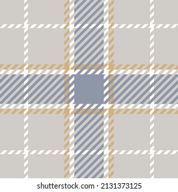 Farmhouse seamless plaid vector pattern. Gingham baby color checker background. Woven tweed all over print. 