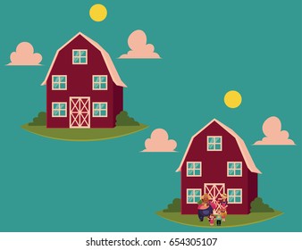 Farmhouse vector illustration
