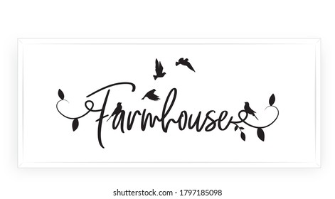 Farmhouse, vector. Wording design, lettering isolated on white background. Wall decals, wall art, artwork Home Art decor, Wall Decals, Art Decor, Poster design