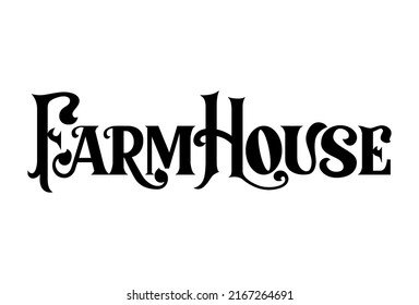 Farmhouse velcome sign. Kitchen home country graphic design. Vector poster text type.