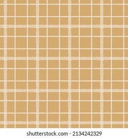 Farmhouse yellow seamless check vector pattern. Gingham baby color checker background. Woven tweed all over print. 