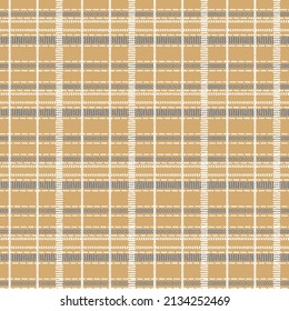 Farmhouse yellow seamless check vector pattern. Gingham baby color checker background. Woven tweed all over print. 