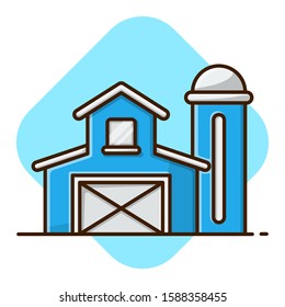 Farming and Agricultural Services. Flat Cartoon Style Suitable for Sticker, Wallpaper, etc.