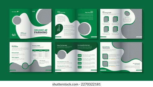 Farming and agriculture company profile brochure template or organic farming company brochure design, agriculture business company profile brochure design, agricultural bifold brochure design