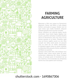 Konzept der landwirtschaftlichen Linie Vektorillustration Illustration von Outline Design.