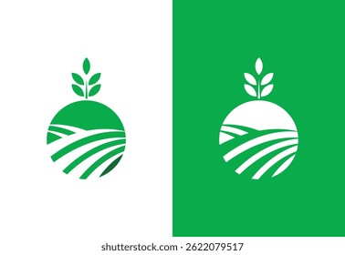 Design do logotipo da agricultura e agricultura, conceito de design de vetor