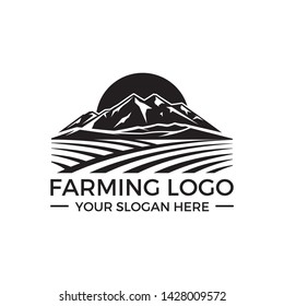 Farming, agriculture logo template vector illustration