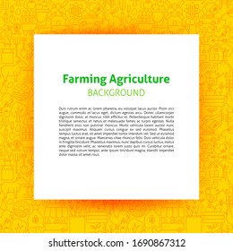 Vorlage des landwirtschaftlichen Papiers. Vektorillustration Illustration von Outline Design.