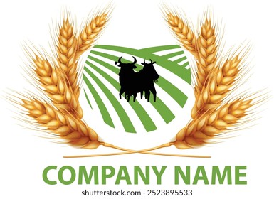 Vetor de design do logotipo da empresa de agricultura