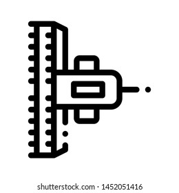 Farming Cultivator Trailer Vector Thin Line Icon. Agricultural Tractor Cultivator. Machinery Transport Linear Pictogram. Irrigation Machine Black And White Top View Contour Illustration