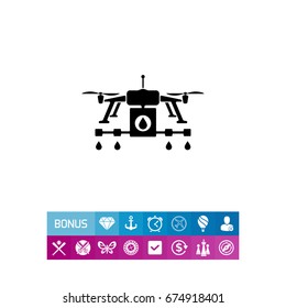 Farming Drone Concept Icon