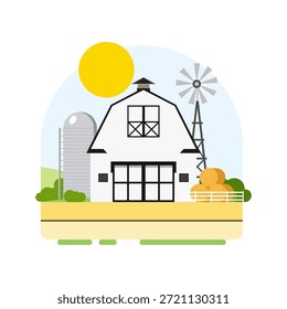 La agricultura. Granja ecológica. Cosecha. Vector