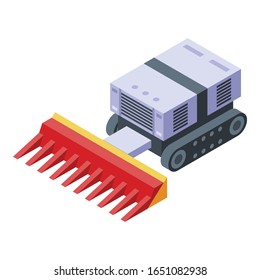 Icono de equipamiento agrícola. Isométrico ícono vectorial para el diseño web aislado en fondo blanco