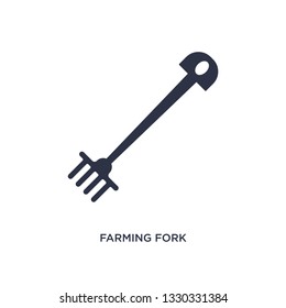 farming fork icon. Simple element illustration from agriculture farming and gardening concept. farming fork editable symbol design on white background. Can be use for web and mobile.