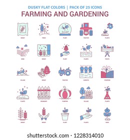 Farming and Gardening icon Dusky Flat color - Vintage 25 Icon Pack