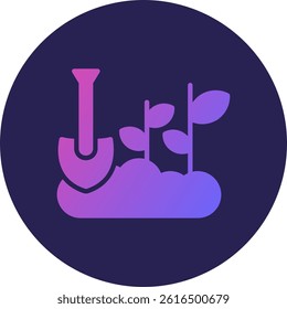 Farming Glyph Circle Gradient Icon