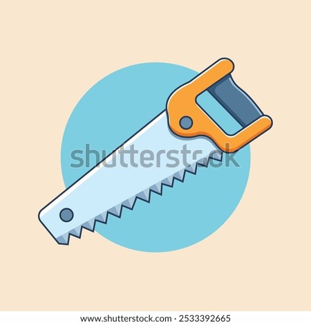 Farming hand saw icon. Cartoon of farming hand saw vector icon for web design isolated on white background