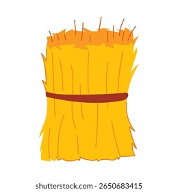 desenho animado de palheiro agrícola. celeiro de palha, campo rural, fardo de grama sinal de palheiro agrícola. símbolo isolado ilustração vetorial