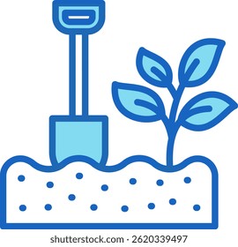 Farming Icon Blue Vector Illustration