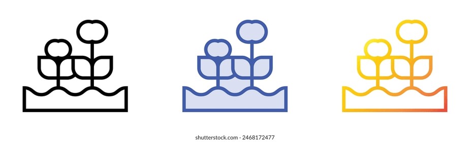 farming icon. Linear, Blue Fill and Gradient Style Design Isolated On White Background
