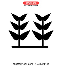 icono de cultivo o logotipo símbolo de signo aislado ilustración vectorial - iconos vectoriales de estilo negro de alta calidad
