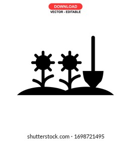 farming icon or logo isolated sign symbol vector illustration - high quality black style vector icons
