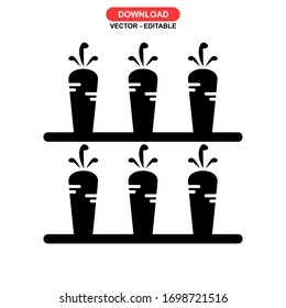 icono de cultivo o logotipo símbolo de signo aislado ilustración vectorial - iconos vectoriales de estilo negro de alta calidad
