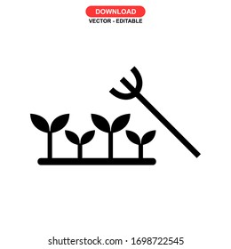 Agrarsymbol oder Logo einzeln auf Zeichen, Vektorgrafik - hochwertige Vektorsymbole mit schwarzem Hintergrund

