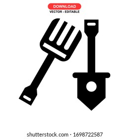 icono de cultivo o logotipo símbolo de signo aislado ilustración vectorial - iconos vectoriales de estilo negro de alta calidad

