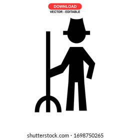 farming icon or logo isolated sign symbol vector illustration - high quality black style vector icons
