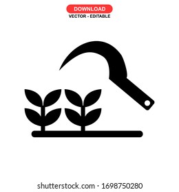 farming icon or logo isolated sign symbol vector illustration - high quality black style vector icons
