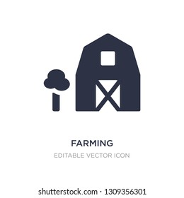 farming icon on white background. Simple element illustration from Nature concept. farming icon symbol design.