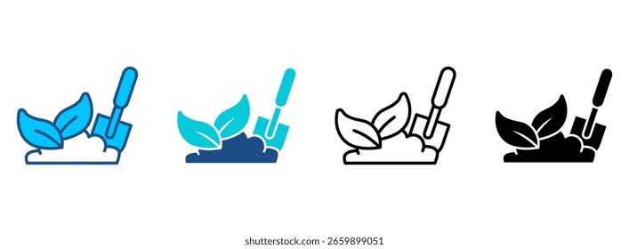 Farming Icon Set With Multiple Styles. Vector Illustration