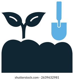 Farming icon vector for general cultivation practices, livestock raising, and food production. Ideal for illustrating agricultural work, rural environments, and harvest.