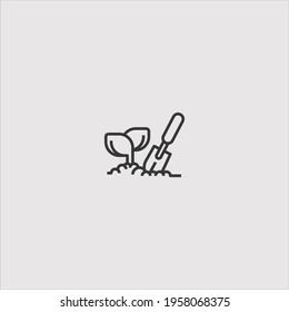 farming icon vector isolated on white background